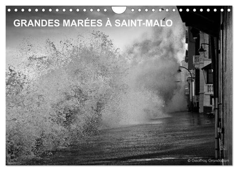 GRANDES MARÉES À SAINT-MALO (Calendrier mural 2026 DIN A4 vertical), CALVENDO calendrier mensuel