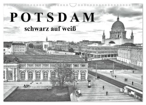 Potsdam schwarz auf weiß (Wandkalender 2026 DIN A3 quer), CALVENDO Monatskalender