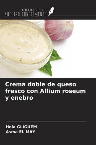 Crema doble de queso fresco con Allium roseum y enebro