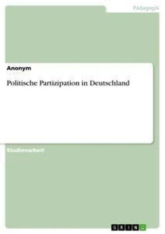 Politische Partizipation in Deutschland