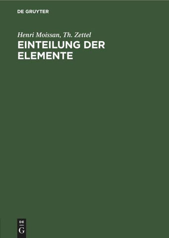 Einteilung der Elemente