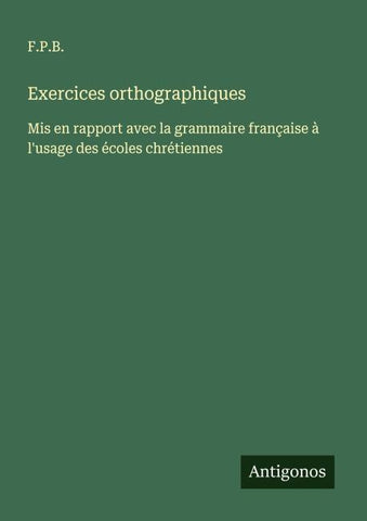 Exercices orthographiques