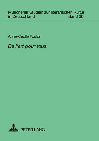 'De l'art pour tous'