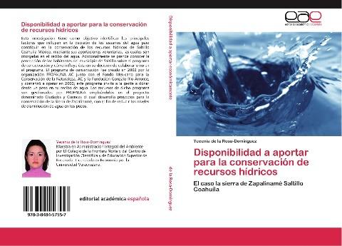 Disponibilidad a aportar para la conservación de recursos hídricos