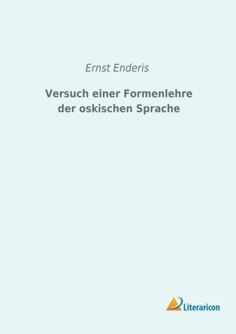 Versuch einer Formenlehre der oskischen Sprache