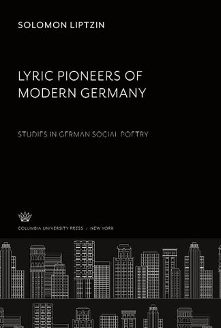Lyric Pioneers of Modern Germany