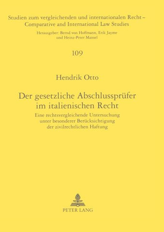 Der gesetzliche Abschlusspruefer im italienischen Recht