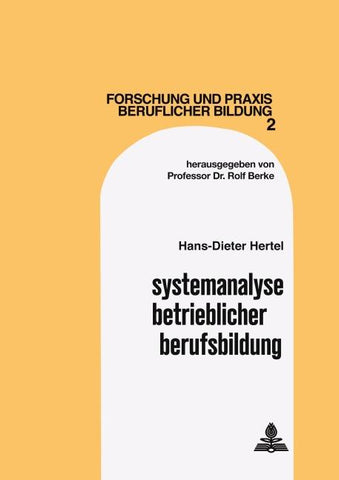Systemanalyse betrieblicher Berufsbildung
