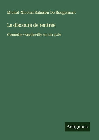 Le discours de rentrée