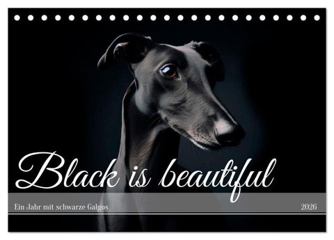 Black is beautiful (Tischkalender 2026 DIN A5 quer), CALVENDO Monatskalender