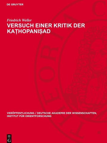 Versuch einer Kritik der Kaṭhopaniṣad
