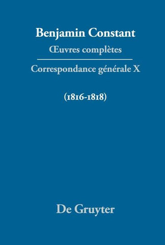 Correspondance générale 1816–1818