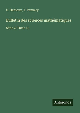 Bulletin des sciences mathématiques