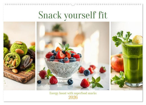 Snack yourself fit - Energy boost with superfood snacks (Wall Calendar 2026 DIN A2 landscape), CALVENDO 12 Month Wall Calendar