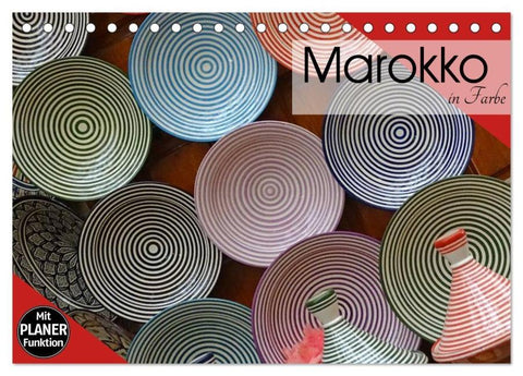Marokko in Farbe (Tischkalender 2026 DIN A5 quer), CALVENDO Monatskalender
