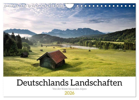 Deutschlands Landschaften 2026 – Von der Küste bis zu den Alpen (Wandkalender 2026 DIN A4 quer), CALVENDO Monatskalender