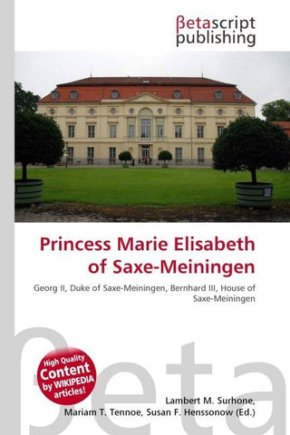 Princess Marie Elisabeth of Saxe-Meiningen
