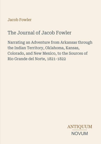 The Journal of Jacob Fowler