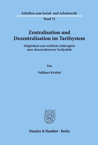 Zentralisation und Dezentralisation im Tarifsystem.