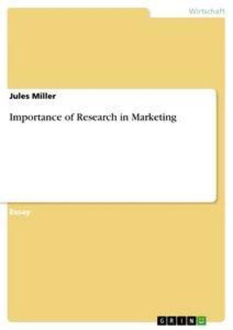 Importance of Research in Marketing