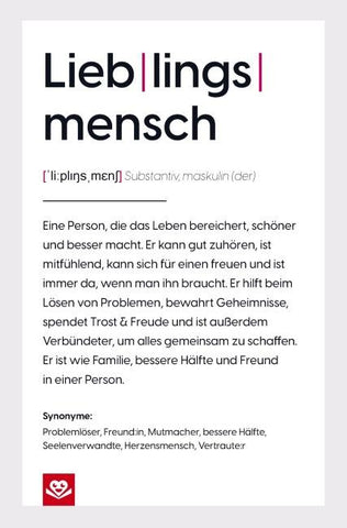 Lieblingsmensch Notizbuch: Die Definition einer besonderen Verbundenheit
