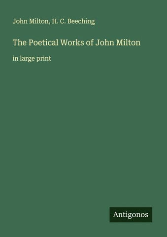 The Poetical Works of John Milton