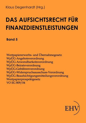 Aufsichtsrecht für Finanzdienstleistungen