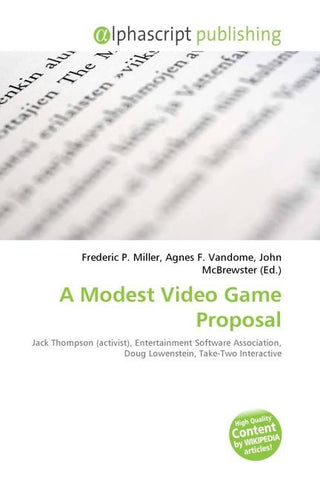 A Modest Video Game Proposal