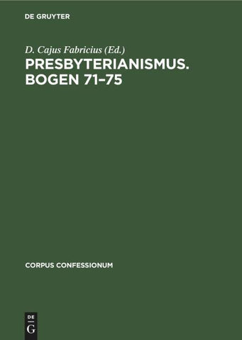 Presbyterianismus. Bogen 71–75