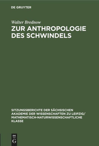 Zur Anthropologie des Schwindels