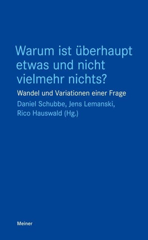 Warum ist überhaupt etwas und nicht vielmehr nichts?