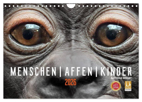 MENSCHEN-AFFEN-KINDER (Wandkalender 2026 DIN A4 quer), CALVENDO Monatskalender