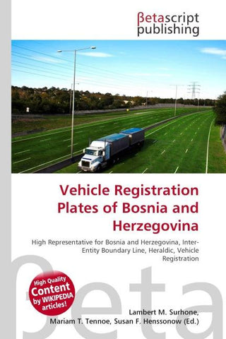Vehicle Registration Plates of Bosnia and Herzegovina
