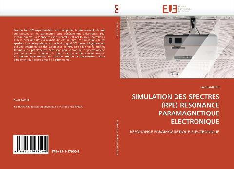 SIMULATION DES SPECTRES (RPE) RESONANCE PARAMAGNETIQUE ELECTRONIQUE