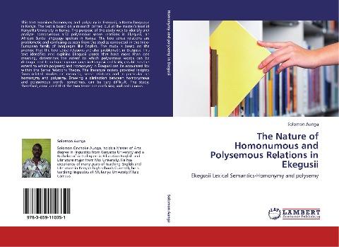 The Nature of Homonumous and Polysemous Relations in Ekegusii