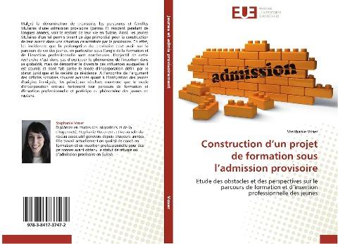 Construction d'un projet de formation sous l'admission provisoire