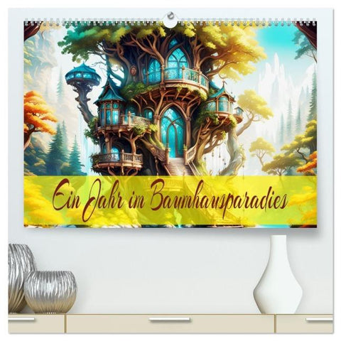 Ein Jahr im Baumhausparadies (hochwertiger Premium Wandkalender 2026 DIN A2 quer), Kunstdruck in Hochglanz
