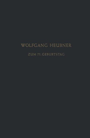 Festschrift zum 75. Geburtstag