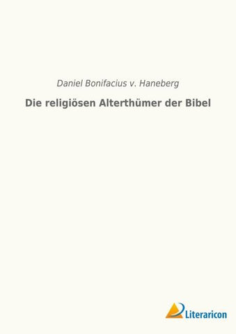 Die religiösen Alterthümer der Bibel