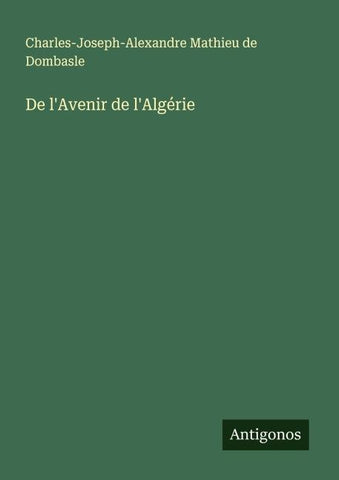 De l'Avenir de l'Algérie