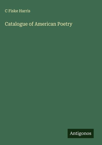 Catalogue of American Poetry