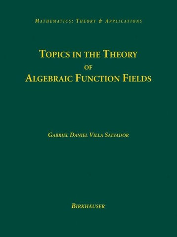 Topics in the Theory of Algebraic Function Fields