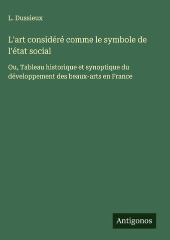 L'art considéré comme le symbole de l'état social