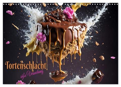 Tortenschlacht - süße Versuchung (Wandkalender 2024 DIN A3 quer), CALVENDO Monatskalender