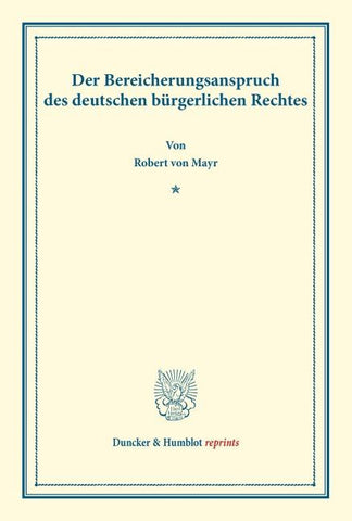 Der Bereicherungsanspruch