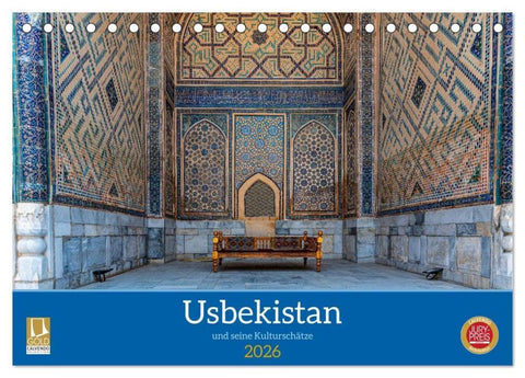Usbekistan und seine Kulturschätze (Tischkalender 2026 DIN A5 quer), CALVENDO Monatskalender