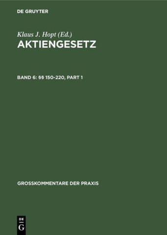 Aktiengesetz / §§ 150-220