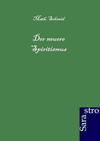 Der neuere Spiritismus