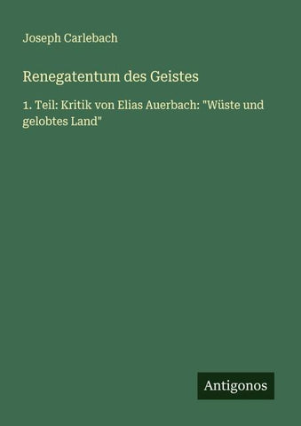 Renegatentum des Geistes