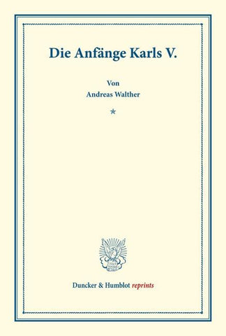 Die Anfänge Karls V.